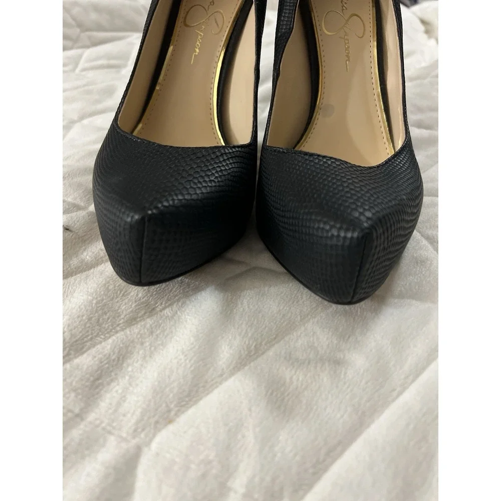 Jessica Simpson Parisah Platform Pump‎ Snake Print Black 8.5